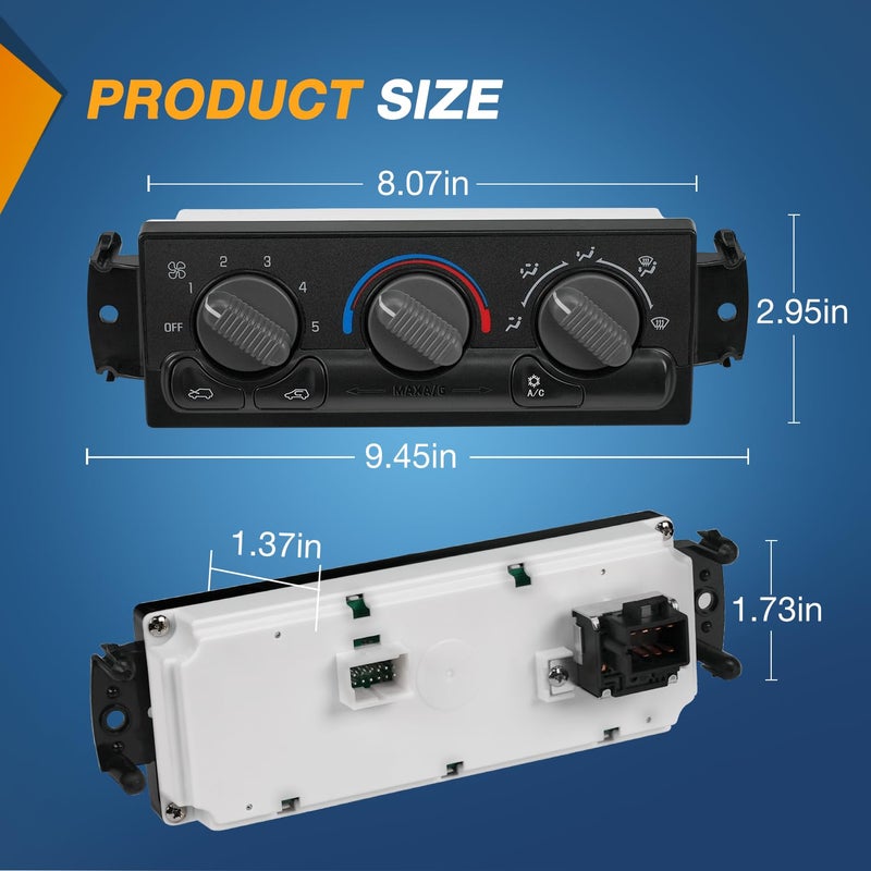 Nilight A/C Heater Climate Control Module Switch Panel Compatible with 1999 2000 2001 2002 Silverado Sierra 2000-2002 Suburban/Tahoe/Yukon XL Truck Replacement Air Conditioning Control Module - Image 4